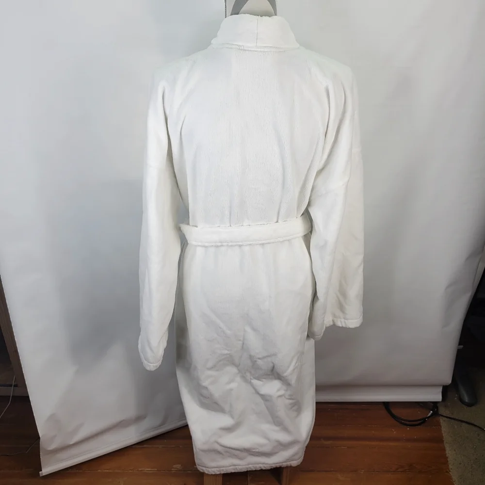 Polo Ralph Lauren Heavy Weight Terry Velour Robe Unisex White Belt One Size